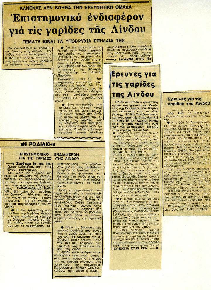 Δημοσίευση του τύπου το 1985 για τις πρώτες μελέτες