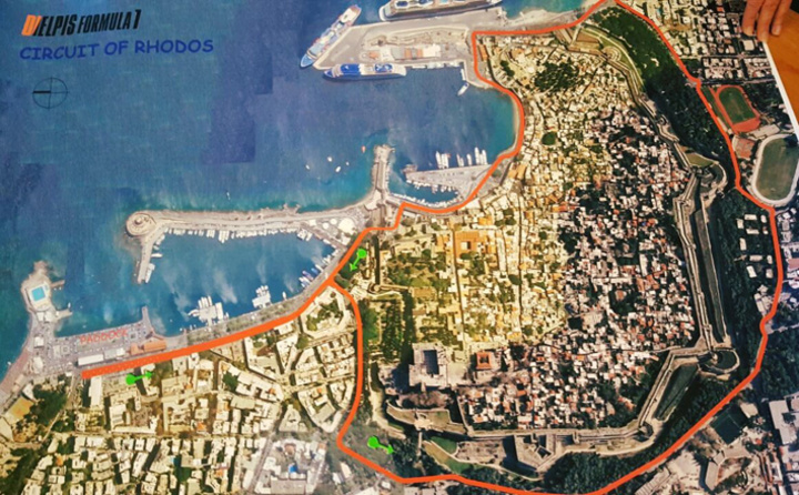 Η διαδρομή που θα ακολουθήσει το Σιρκουί Ρόδου
