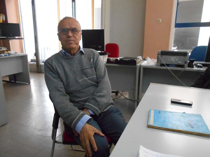 Ο Ιωάννης  Σακελλαρόπουλος στα γραφεία της «Ροδιακής» για  τη συνέντευξη.