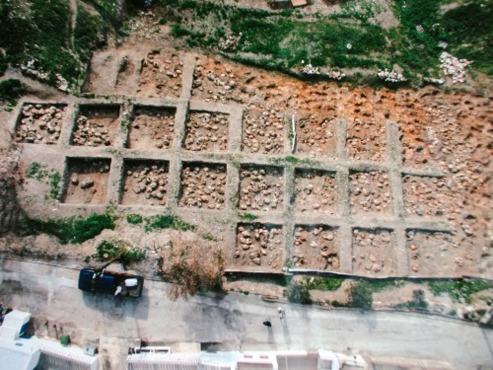 Αεροφωτογραφία τμήματος του νεκροταφείου 