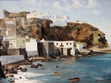 Kωστας Ασλανιδης  Ένας εκπαιδευτικός- ζωγράφος  από τον Σοχό Θεσσαλονίκης που υμνεί το Αιγαίο και το φως του