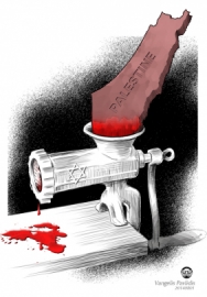 Σκίτσο του Βαγγέλη Παυλίδη για την Παλαιστίνη