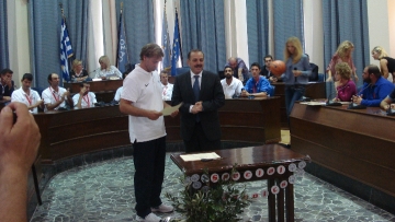 Τιμήθηκε σε μια σεμνή τελετή η ομάδα μπάσκετ της Ρόδου που διακρίθηκε στα Special Olympics