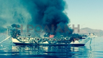 Κάηκε ιστιοφόρο ανοιχτά της Σύμης – Κινδύνευσε ο κυβερνήτης του