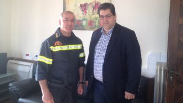 Συνάντηση εργασίας του Χ. Κόκκινου με τον Διοικητή της Πυροσβεστικής Υπηρεσίας Ρόδου