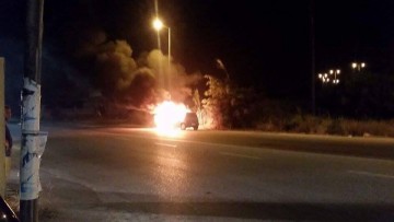 «Λαμπάδιασε»  αυτοκίνητο απόψε  την ώρα που κινούνταν  από Τσαϊρι προς αεροδρόμιο