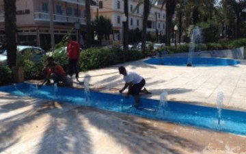Λειτουργεί το σιντριβάνι