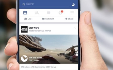 Ντεμπούτο με Star Wars για τα βίντεο 360 μοιρών στο Facebook