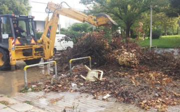 Παρεμβάσεις στις γειτονιές της Ρόδου - Μαζεύονται βαρέα αντικείμενα και γίνονται κλαδέματα δέντρων (φωτορεπορτάζ)