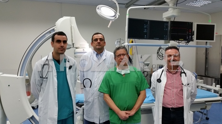 Ο κ. Νικήτας Μόσχος με τους γιατρούς Ιωάννη Ματθαίο, Νίκο Παπαγιάννη και Τσαμπίκο Γιακουμάκη