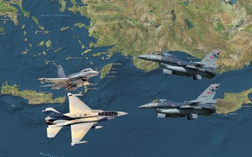 Σφοδρή αερομαχία και εμπλοκή οπλισμένων Τούρκικων και Ελληνικών F-16 ανατολικά της Ρόδου