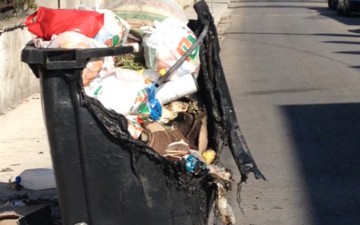 Κάηκε κάδος κοντά στο 6ο δημοτικό σχολείο Ρόδου