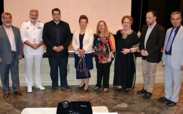 Ο Χ. Κόκκινος στην επετειακή εκδήλωση για το τελευταίο ταξίδι του θωρηκτού «Γ. Αβέρωφ» στα Δωδεκάνησα 