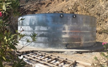 Εγκαταστάθηκε  δεξαμενή ύδρευσης  στα Στεγνά