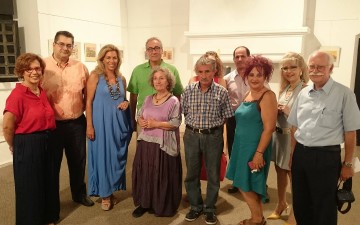 Στην έκθεση ζωγραφικής «Ροδίτικες Συνθέσεις» του Αιμίλιου Γάσπαρη ο Χ. Κόκκινος 