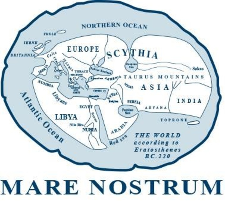 Ένα αρχαίο νόμισμα, το οποίο περιέχει  το χάρτη του κόσμου κατά τον Ερατοσθένη,  είναι το φετινό λογότυπο του Mare Nostrum