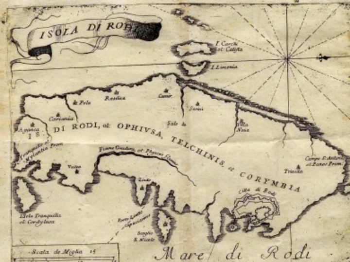 Η Ρόδος σε χάρτη του 1688