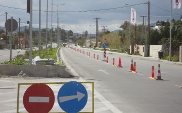 Κλείνει η μια λωρίδα κυκλοφορίας στη Ρόδου - Λίνδου, στο ύψος των Αφάντου