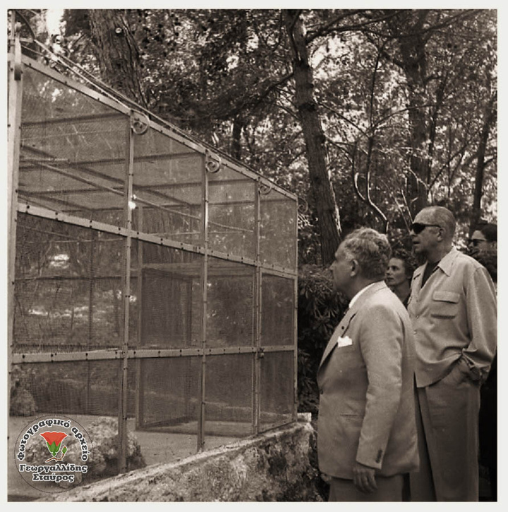 Ο Πετρίδης δείχνει στο βασιλικό ζεύγος το ζωολογικό κήπο