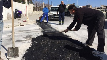 Ξεκίνησαν  οι εργασίες αποκατάστασης του οδοστρώματος στο Δήμο Ρόδου  