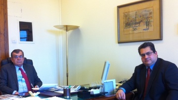 Συνάντηση εργασίας του Χ. Κόκκινου με τον Αντιπρόεδρο της Βουλής, Δ. Κρεμαστινό 
