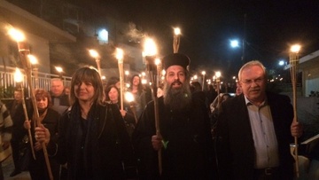Ο Δημήτρης Γάκης συμμετείχε στις επετειακές εκδηλώσεις για την 25η Μαρτίου με λαμπαδηφορίες στην Κρητηνία