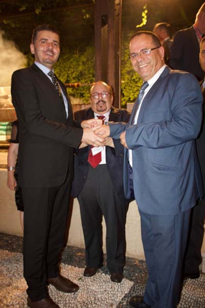 (από αριστερά προς δεξιά): Ο Υπουργός Επικοινωνίας  και Πολιτισμού της Λιβύης κ. Omar Elgweri, ο Πρόεδρος  της Ένωσης Εβραίων της Λιβύης κ. Raphael Luzon  και ο Υπουργός Επικοινωνίας του Ισραήλ κ. Ayoub Kara 