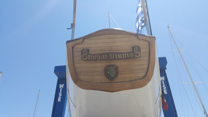 Το όνομα του σκάφους, που χρειάστηκε 25 ολόκληρα χρόνια να φτιαχτεί,   στο καρνάγιο της Ρόδου