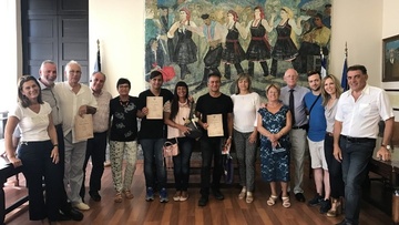 Τιμήθηκαν φίλοι της Ρόδου από τη Διεύθυνση Τουρισμού Δήμου Ρόδου