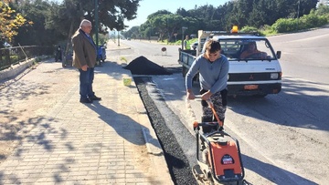 Διατέθηκαν 64 κυβικά μέτρα ασφάλτου, για να κλείσουν οι λακκούβες στο σύνολο του νησιού