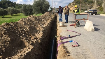 Κατασκευή νέου αγωγού μεταφοράς νερού στην Παστίδα