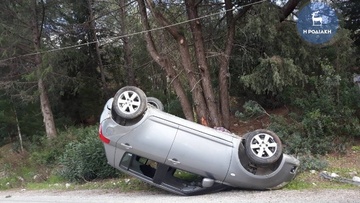 Νέο τροχαίο ατύχημα στη Ρόδο – Σώθηκε από θαύμα η οδηγός