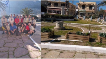 Οι Πρόσκοποι στο Δημοτικό  Σχολείο του Έμπωνα
