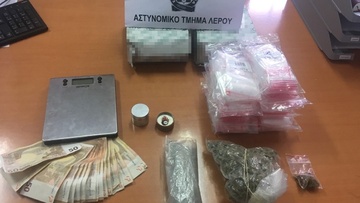 Συνελήφθησαν στη Λέρο δυο ημεδαποί για υποθέσεις ναρκωτικών