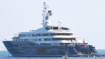 Al Mirqab Luxury Yacht Sailing in the Aegean waters