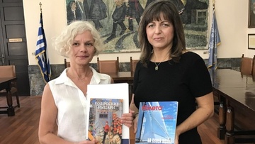 Ρωσίδα δημοσιογράφος τιμήθηκε από το Δήμο Ρόδου για την συμβολή της στην προβολή του νησιού μας