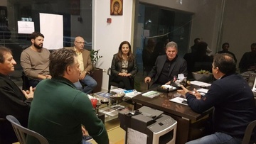 Συνάντηση του Μ. Γλυνού με το Δ.Σ. της Ομοσπονδίας Επαγγελματιών, Βιοτεχνών και Εμπόρων Δωδεκανήσου
