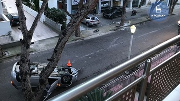 Ρόδος: Ντελαπάρισε Ι.Χ. στην Στ. Καζούλη – «Άγιο» είχε ο οδηγός