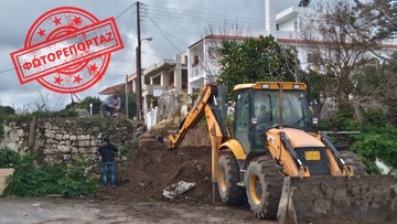 Σε εξέλιξη βρίσκονται οι εργασίες για τη διάνοιξη της οδού Καμείρου