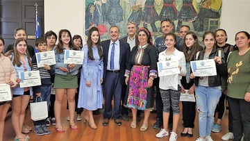 Στο δήμαρχο Ρόδου οι μαθητές του Δημοτικού Σχολείου Ολύμπου-Διαφανίου Καρπάθου 