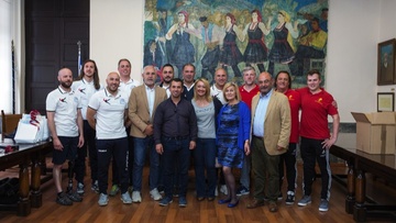 Το δήμο Ρόδου ευχαρίστησαν  οι ποδοσφαιριστές των Εθνικών Ομάδων  Ακρωτηριασμένων Ατόμων Ελλάδος και Βελγίου 