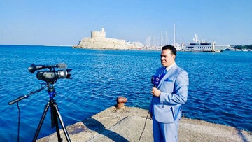 Προβολή της Ρόδου στο κρατικό κανάλι Kuwait T.V. του Κουβέιτ