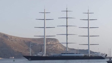 Στη Λέρο το «Γεράκι της Μάλτας» - Εντυπωσιάζει το μεγαλύτερο ιστιοφόρο του κόσμου