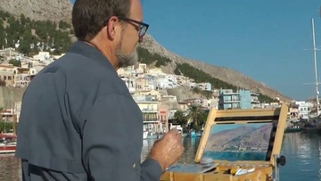 Ο διακεκριμένος Αμερικανός ζωγράφος Christopher Still  δημιουργεί πίνακες με τις ομορφιές της Καλύμνου
