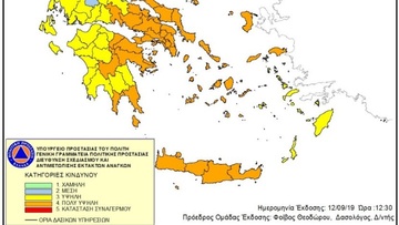 Αυξημένος κίνδυνος πυρκαγιάς για τη Δωδεκάνησο σήμερα 