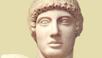 Ο θεός Απόλλωνας Ηλίου,  το επίσημο έμβλημα του Δήμου Ρόδου