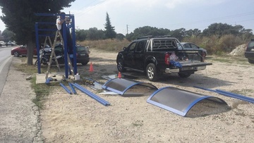 Προχωρά η εγκατάσταση για τα νέα στέγαστρα της ΔΕΣ ΡΟΔΑ