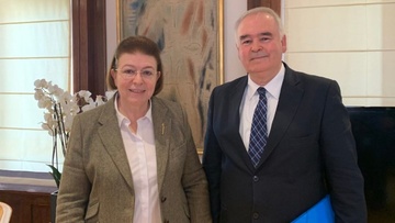 Συνάντηση του Ηλία Τομάζου  με την υπουργό Πολιτισμού