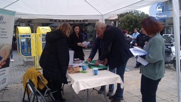 Ρόδος: Περίπτερο ενημέρωσης για τον κορωνοϊό στην πλατεία Κύπρου