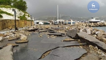 Τα μποφόρ πήραν και… σήκωσαν την παραλιακή ζώνη στα Πηγάδια Καρπάθου